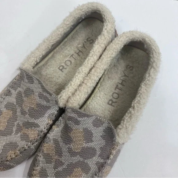 Rothy’s “the cozy loafer” slippers in animal print. - Picture 5 of 7